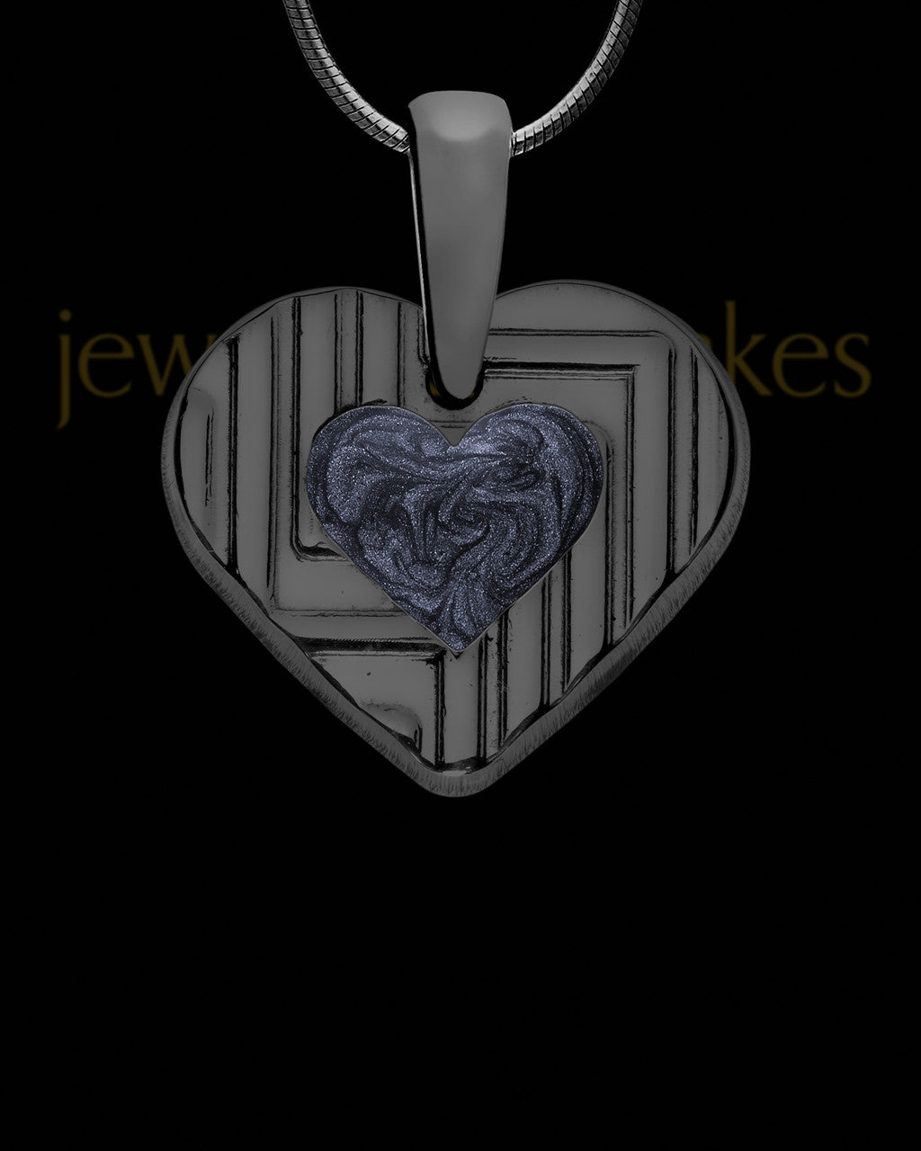 Billings Heart Black Finish Ash Jewelry