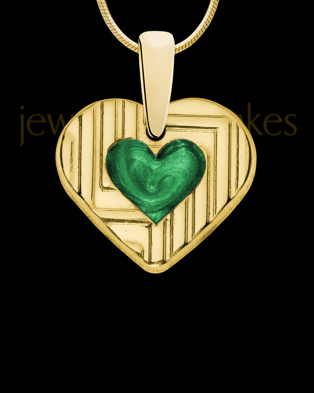 Solid 14K Gold Annandale Heart Ash Jewelry