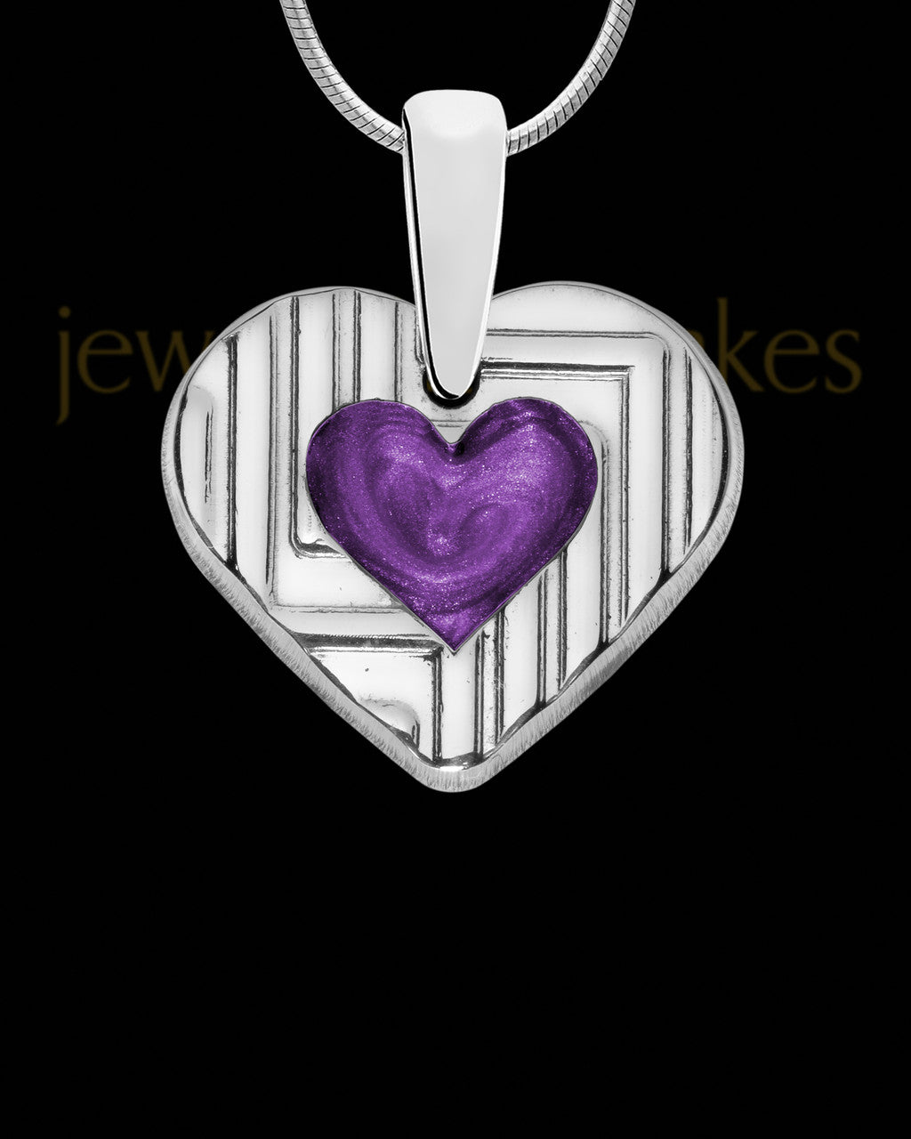 Solid 14K White Gold Silvertip Heart Ash Jewelry