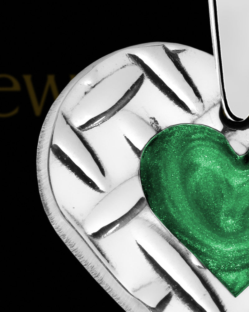 Solid 14K White Gold Andele Heart Ash Jewelry