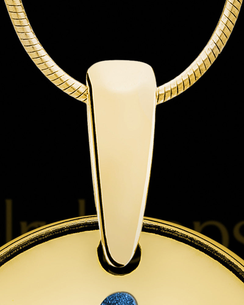 Solid 14K Gold Whispering Springs Round Initial Ash Jewelry