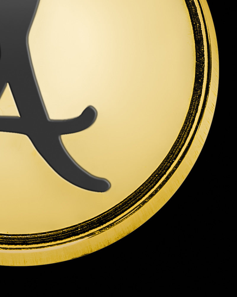 Romano Round Initial Gold Plated Ash Jewelry