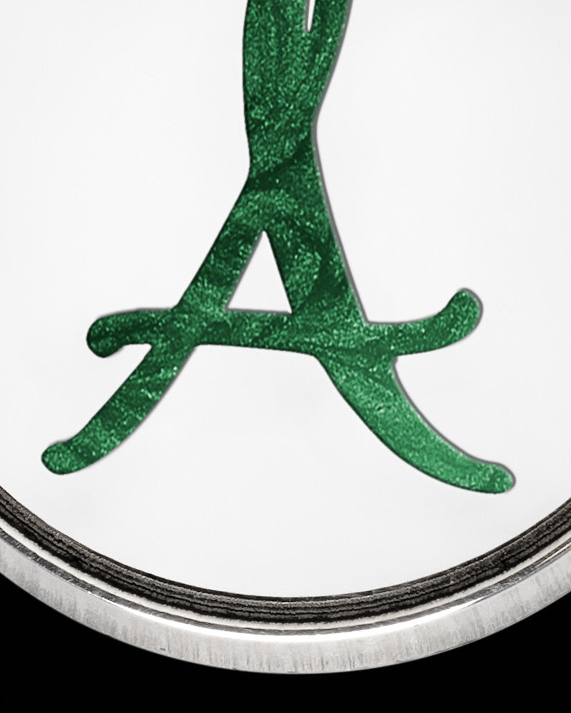 Solid 14K White Gold Alderson Round Initial Ash Jewelry