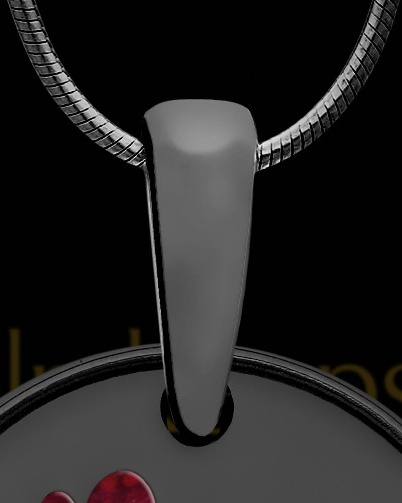 Tiny Toes Round Black Finish with Garnet Pearl Opal Ash Jewelry