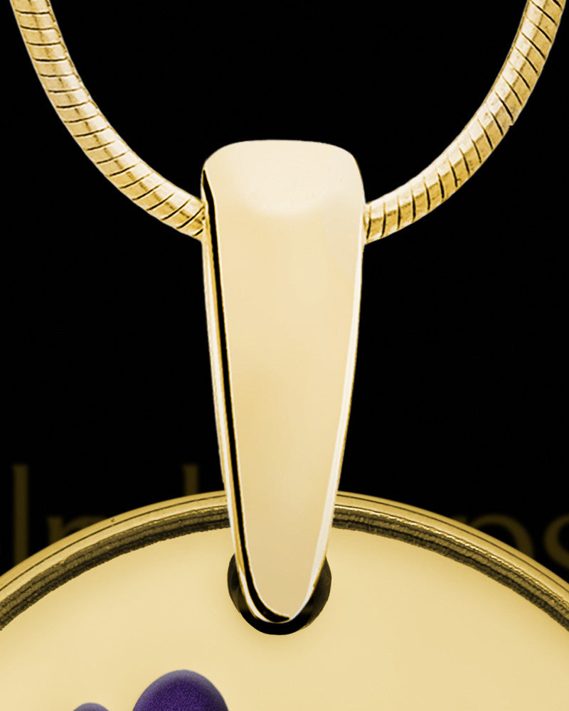 Tiny Toes Round Gold Plated with Orchid Ash Jewelry