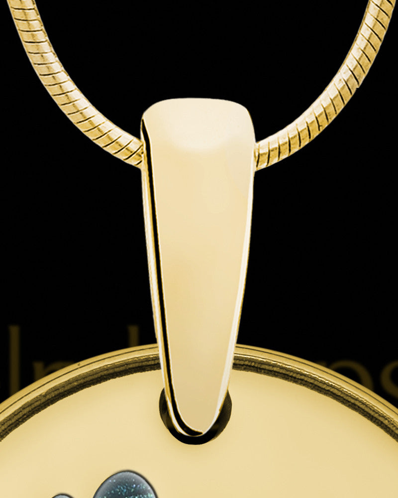 Tiny Toes Round Gold Plated Ash Jewelry