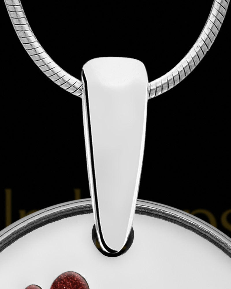 Solid 14K White Gold Tiny Toes Round with Berry Ash Jewelry