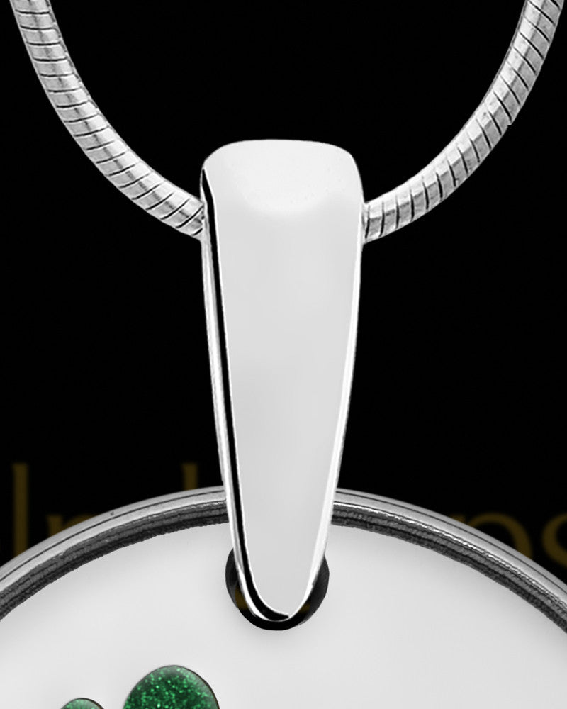 Tiny Toes Round Silver with Olive Ash Jewelry