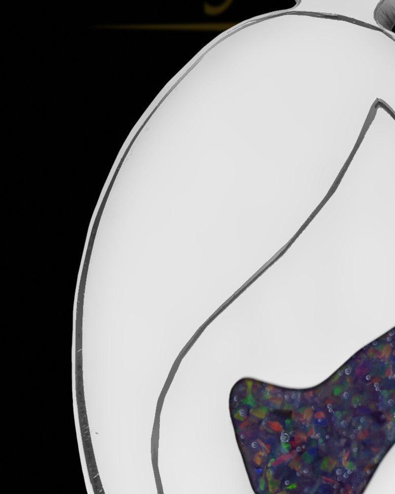 Together Forever Silver with Black Blaze Opal Ash Jewelry