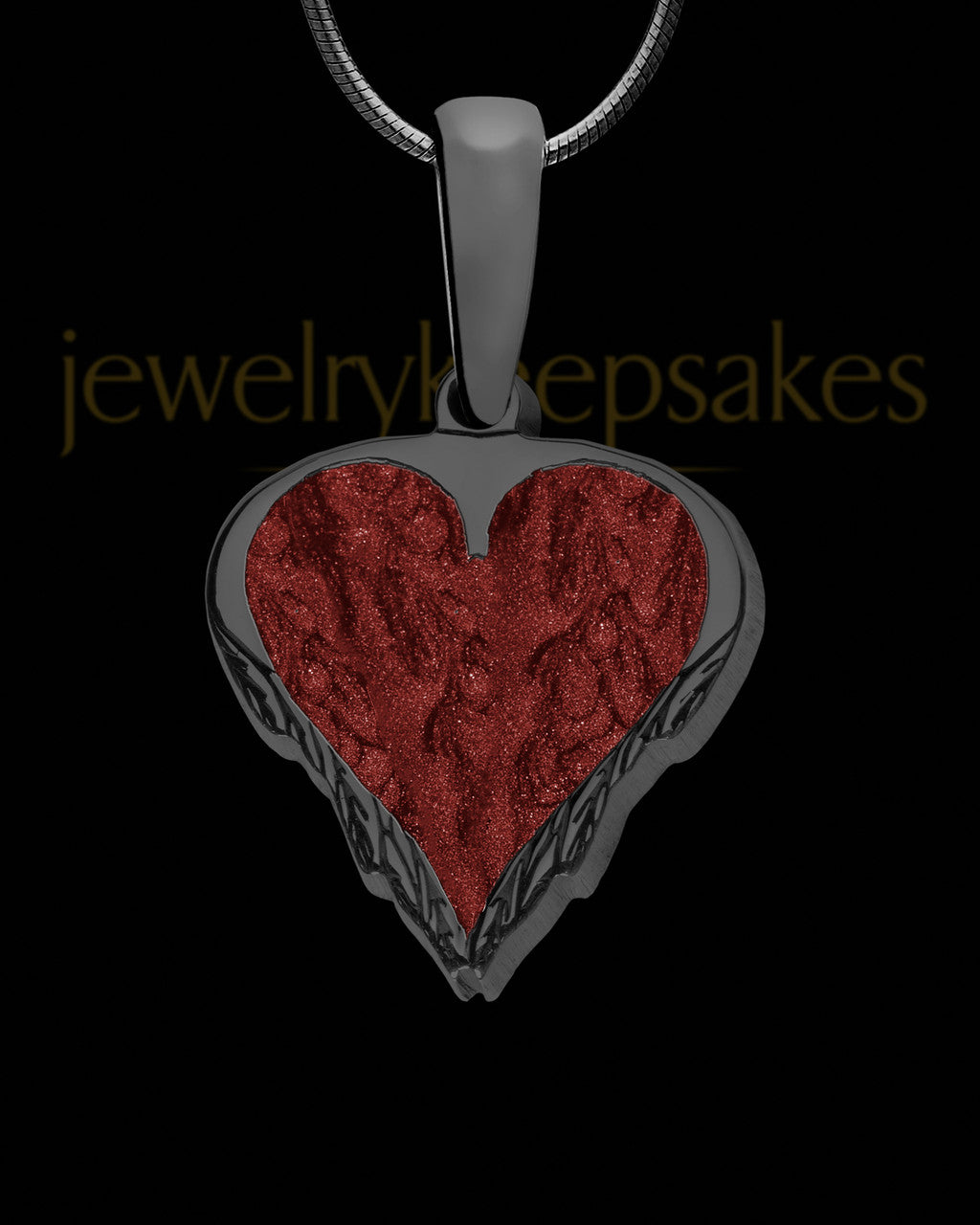 Ainley Heart Black Finish Ash Jewelry