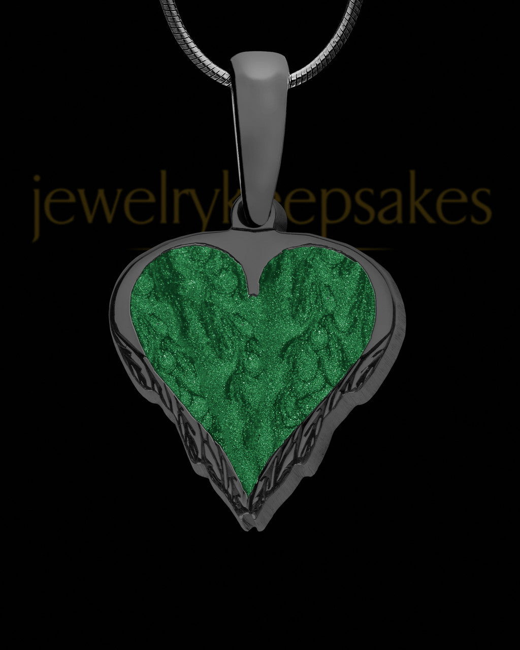 Aspen Heart Black Finish Ash Jewelry