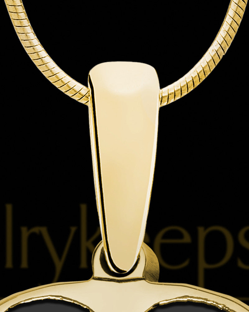 Solid 14K Gold Shadowglen Heart Ash Jewelry