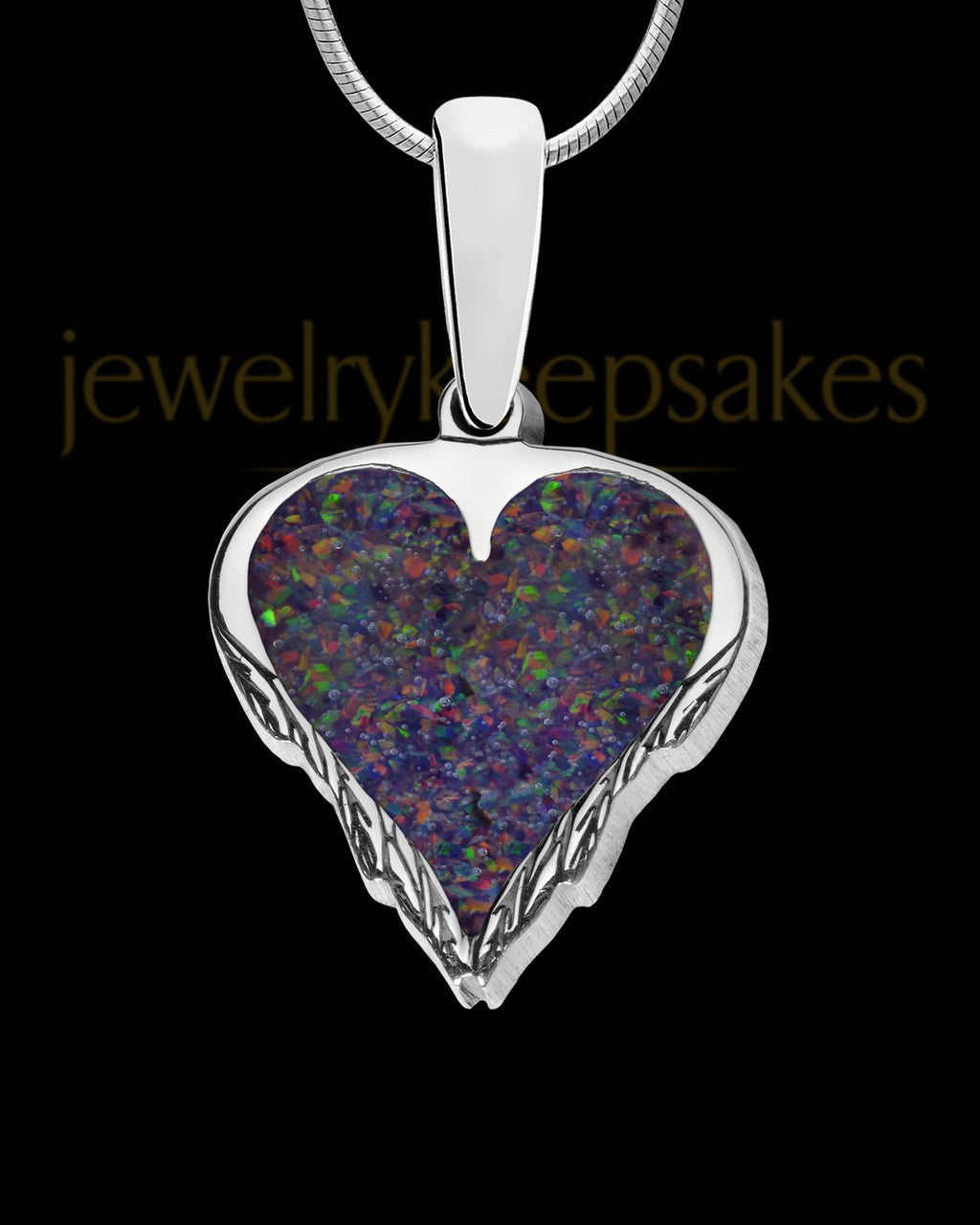 Silver Fox Heart Silver Ash Jewelry