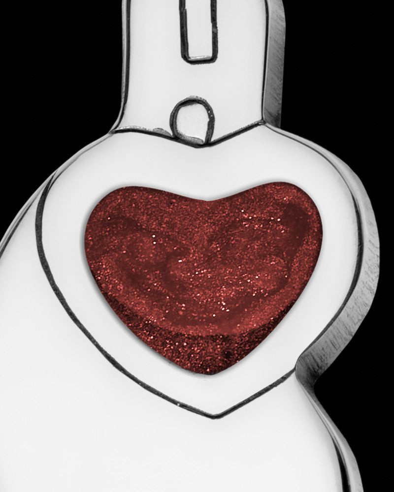 Solid 14K White Gold Forever United with Red Ash Jewelry