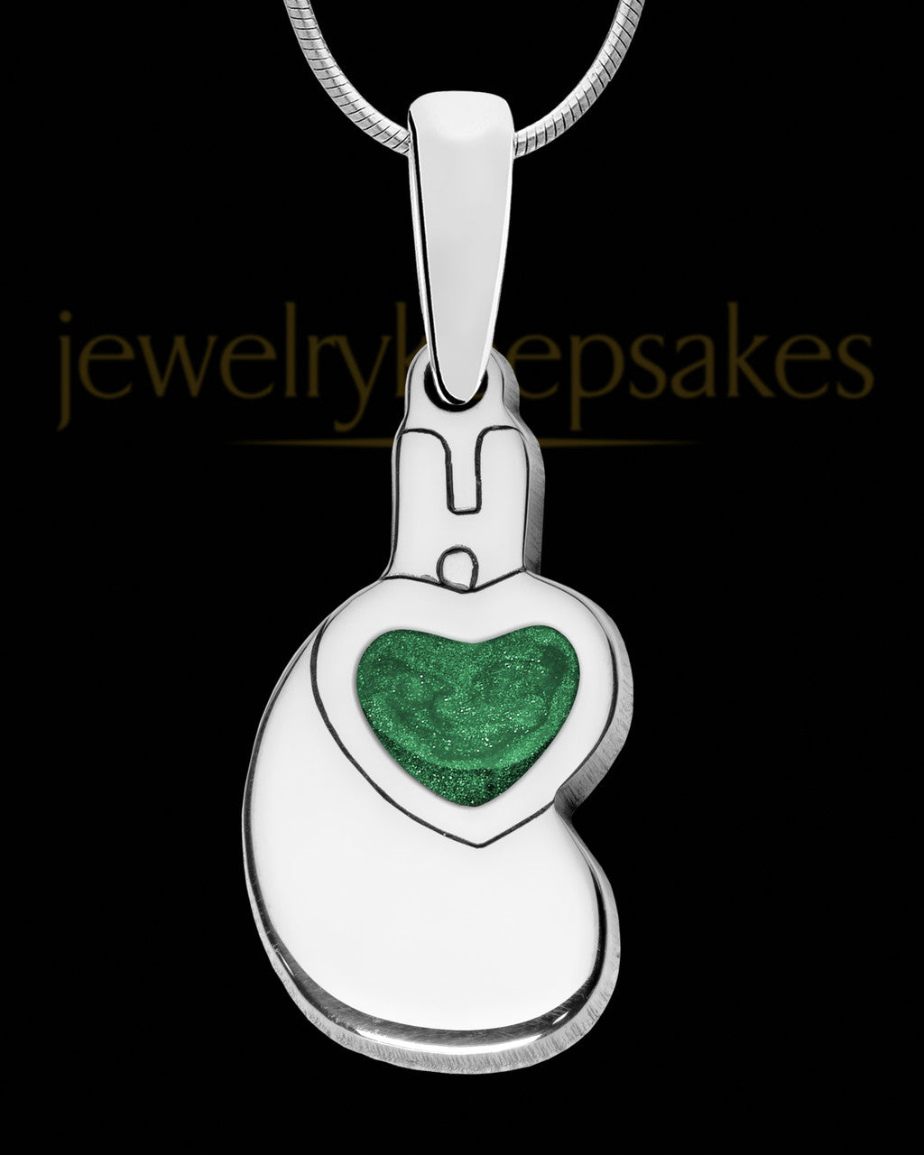 Solid 14K White Gold Forever United with Olive Ash Jewelry