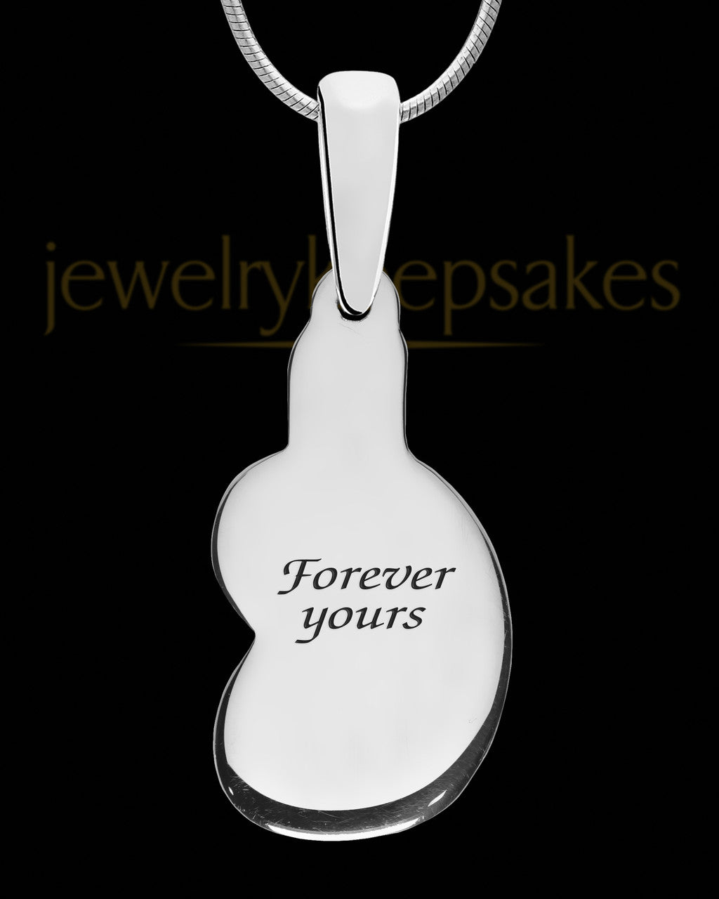 Solid 14K White Gold Forever United with Coffee Ash Jewelry