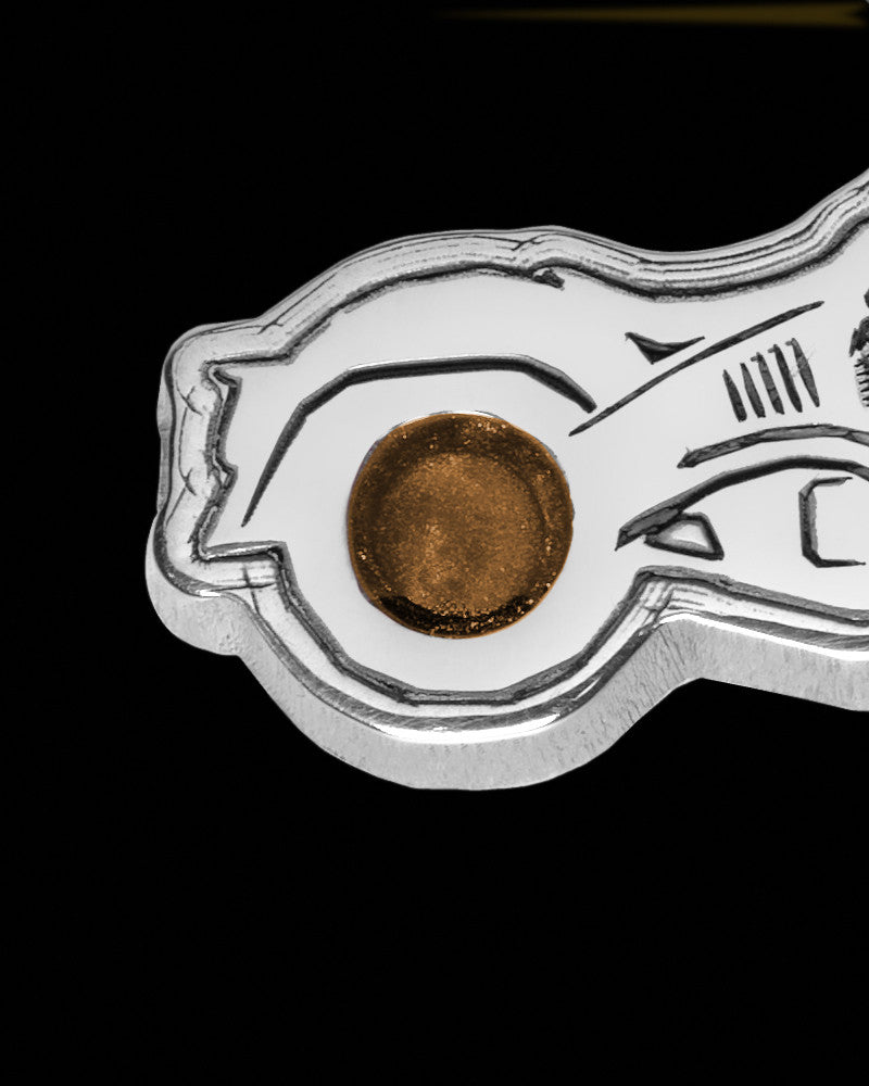 Solid 14K White Gold Eternal Highway with Coffee Ash Jewelry
