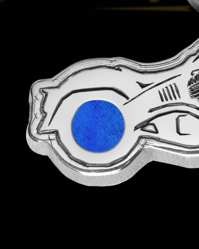 Solid 14K White Gold Eternal Highway with Lapis Ash Jewelry