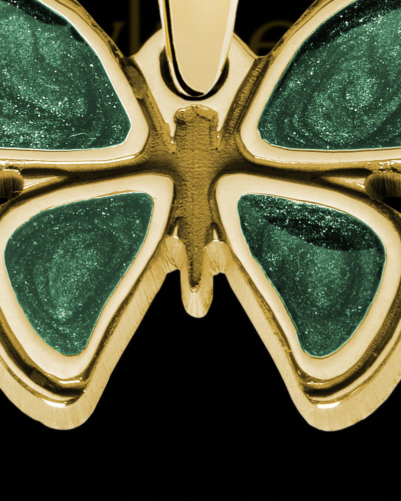 Sweetgrass Butterfly Gold Plated Ash Jewelry