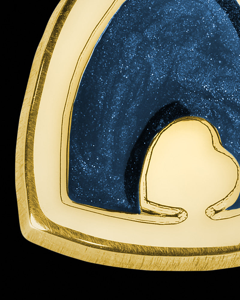Solid 14K Gold Heart Within with Indigo Ash Jewelry
