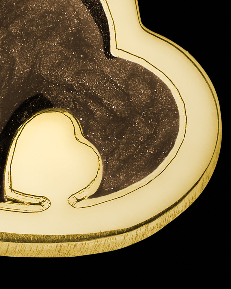 Solid 14K Gold Heart Within with Coffee Ash Jewelry