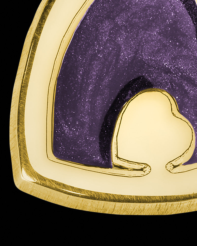 Solid 14K Gold Heart Within with Sangria Ash Jewelry