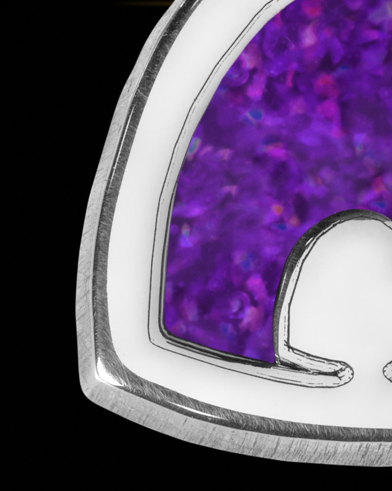 Solid 14K White Gold Heart Within with Orchid Pearl Opal Ash Jewelry