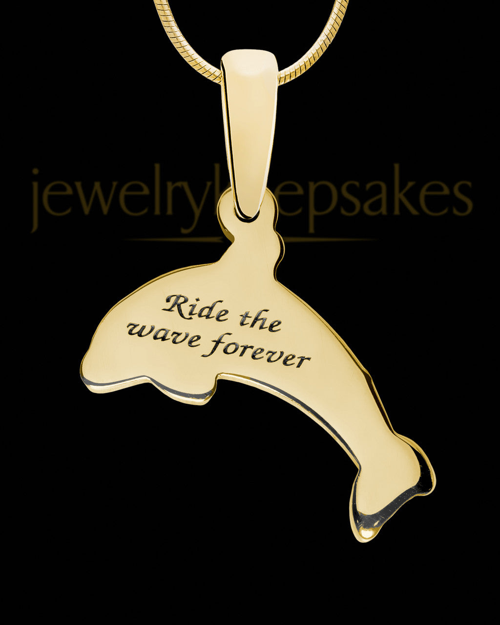 Dainty Dolphin Gold Plated with Coffee Ash Jewelry