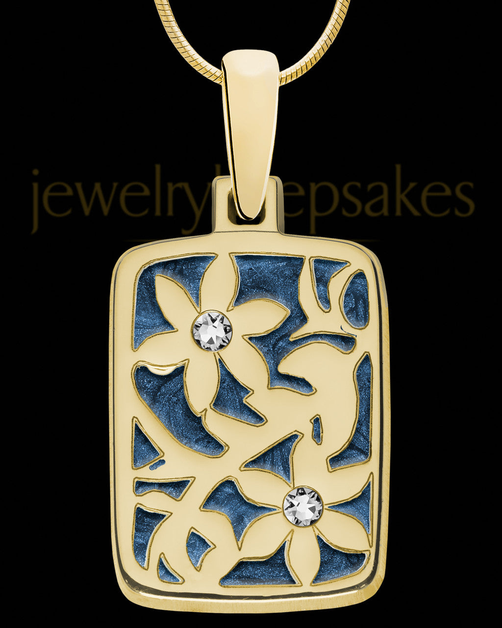 Solid 14K Gold Beasley Rectangle Ash Jewelry