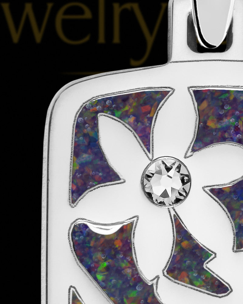 Shimmering Sands Rectangle Silver Ash Jewelry