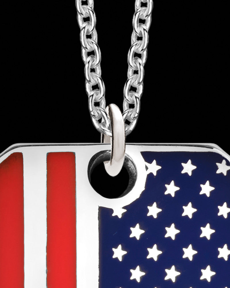 American Flag Silver Ash Jewelry