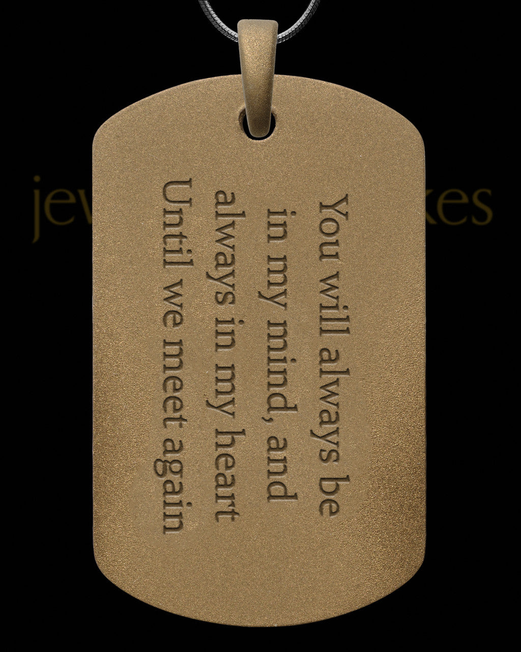 Bronze Finish Stainless Steel Thumbprint Dog Tag Pendant