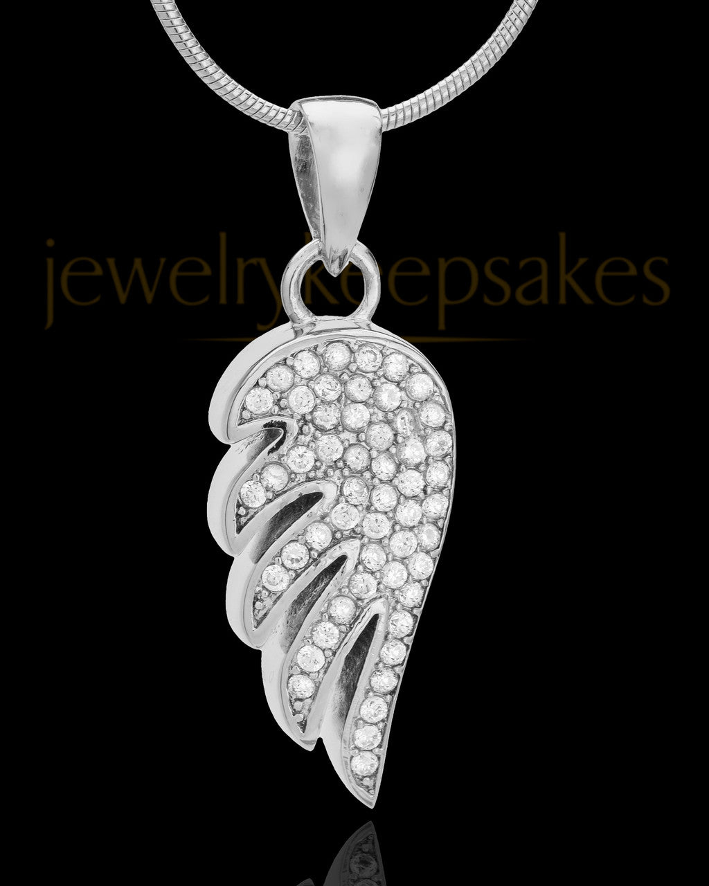 Sterling Silver Soaring Spirit Cremation Urn Pendant