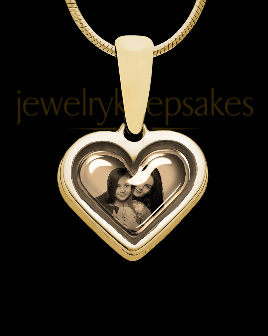 14K Gold Photo Delicate Heart Pendant