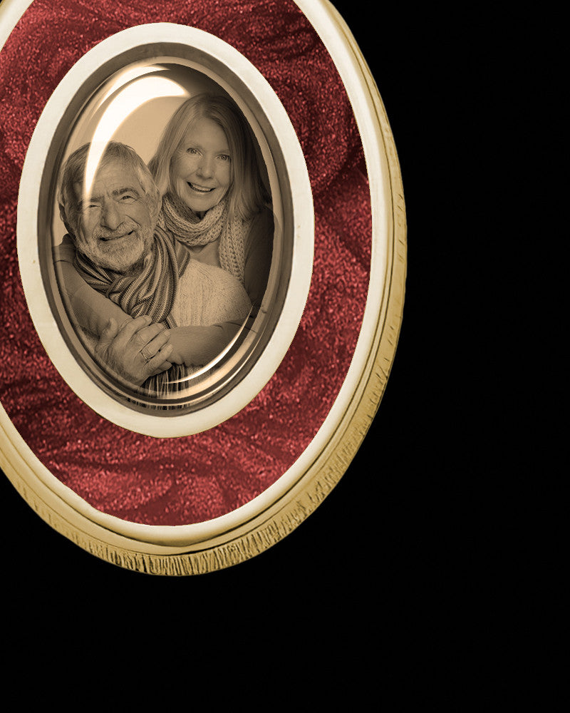 14K Gold Photo Oval with Berry Ash Jewelry