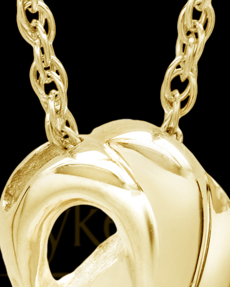 Cremation Ash Necklace Gold Plated Infinity Cremation Keepsake