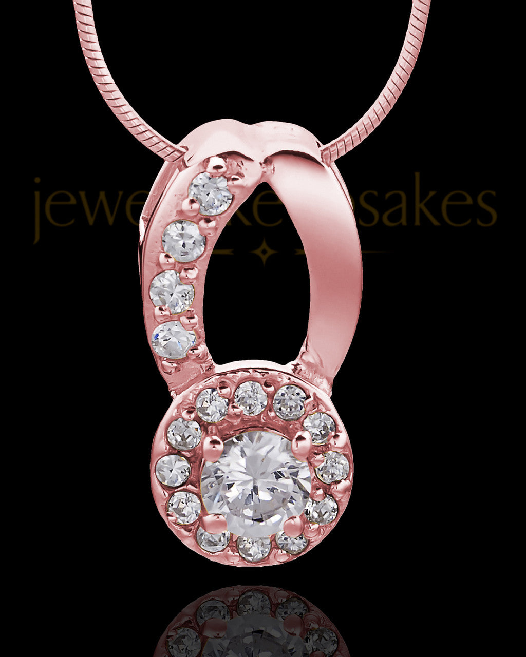 Rose Gold Plated Always Cremation Urn Pendant