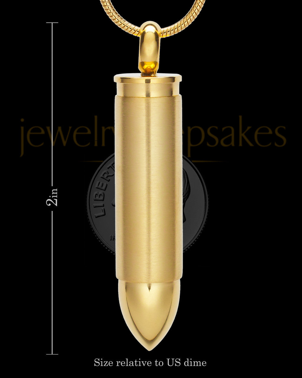 Gold Bulleted Stainless Cremation Pendant
