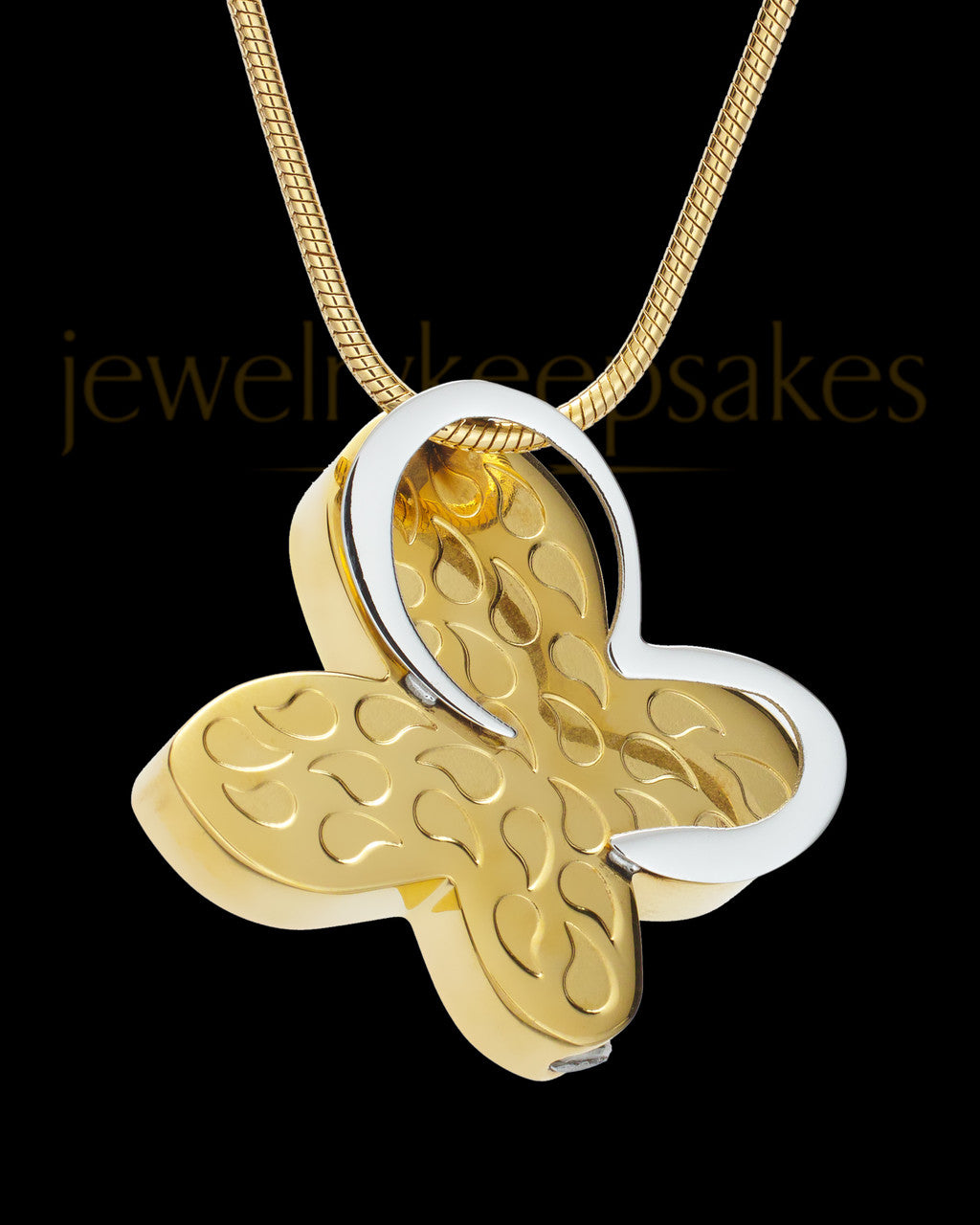 Jazzy Gold Stainless Butterfly Cremation Keepsake