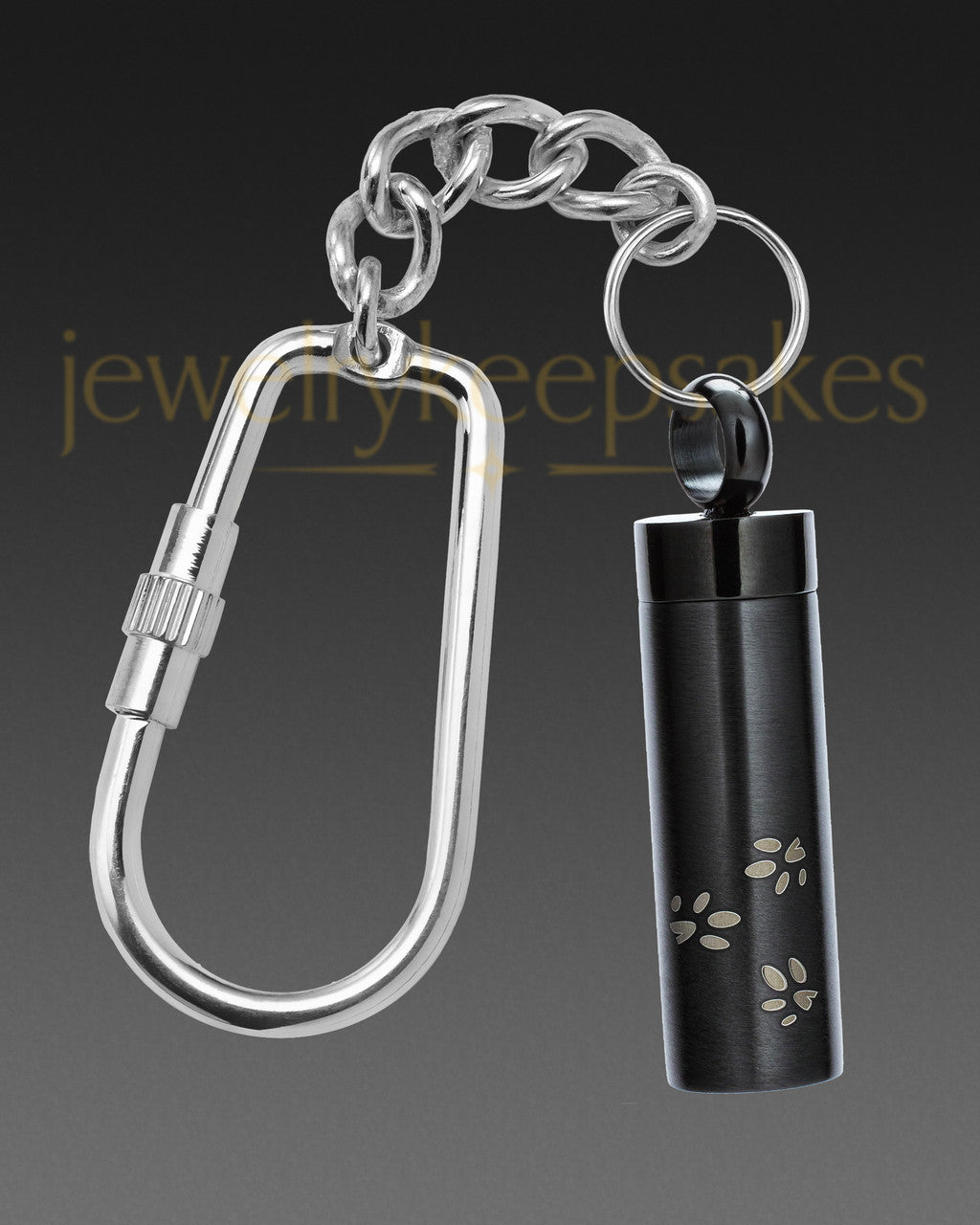 Black Follow Me Memorial Keychain