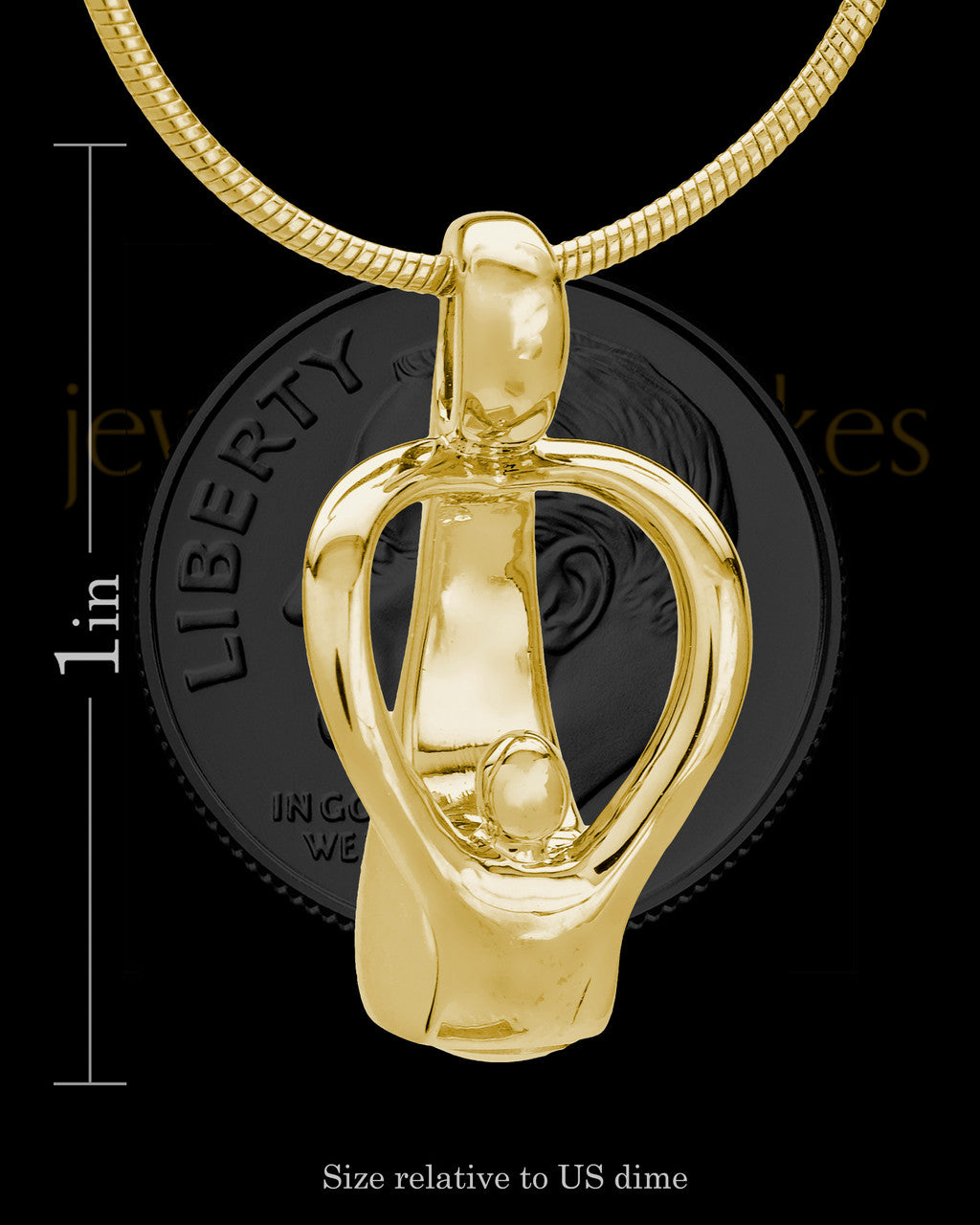 Gold Plated Parental Love Cremation Urn Pendant