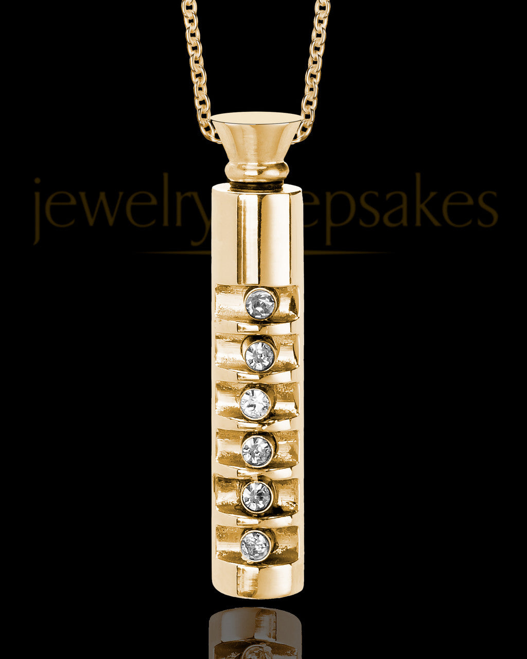Gold Miracle Men's Cylinder Cremation Jewelry