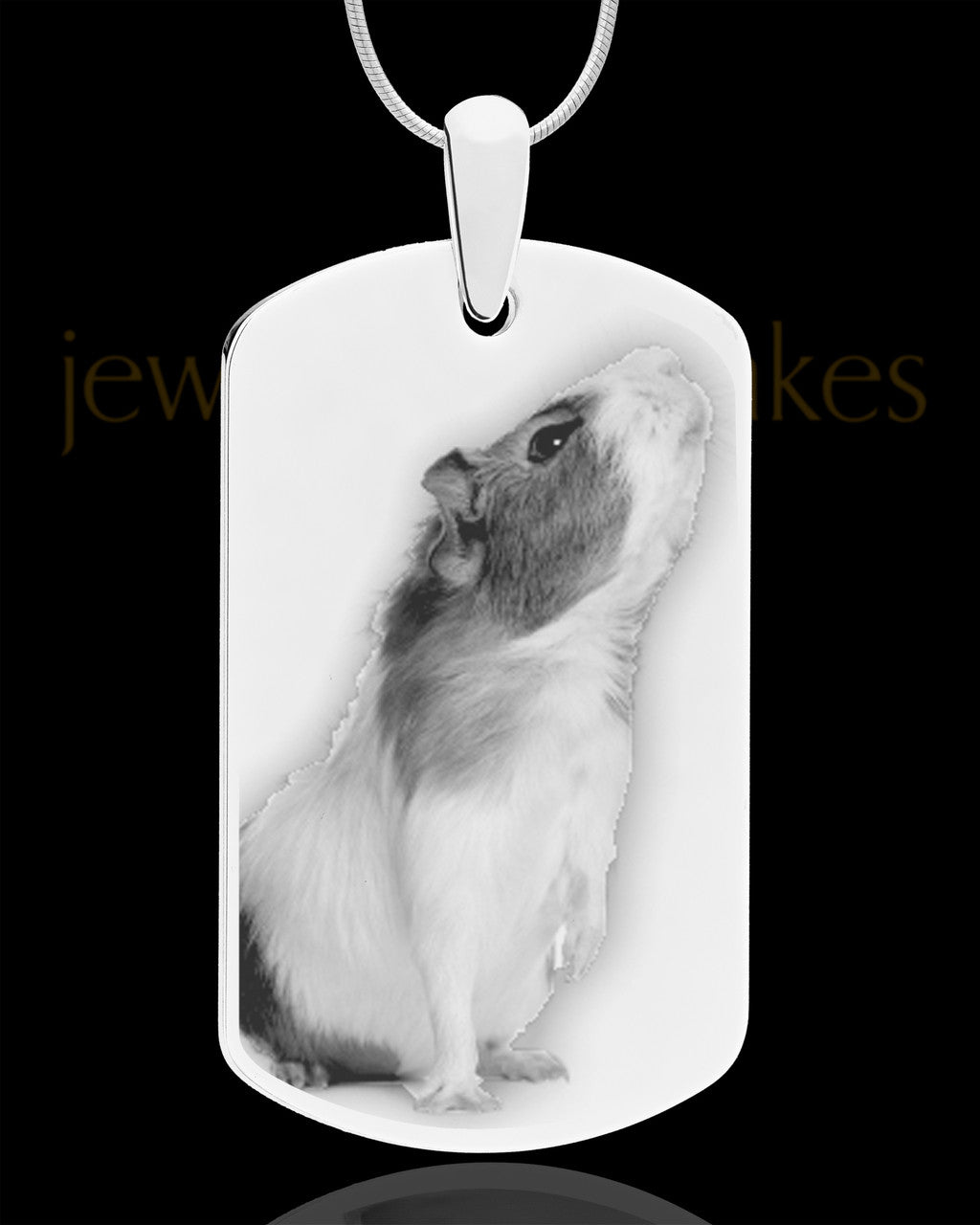Photo Engraved Large Dog Tag Pet Pendant Stainless Steel