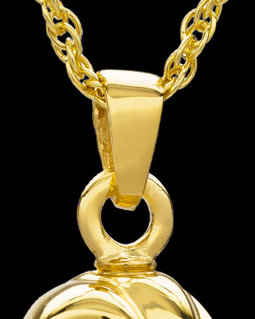Cremation Ash Necklace Gold Plated Infinity Companion Pendant - 2 Person