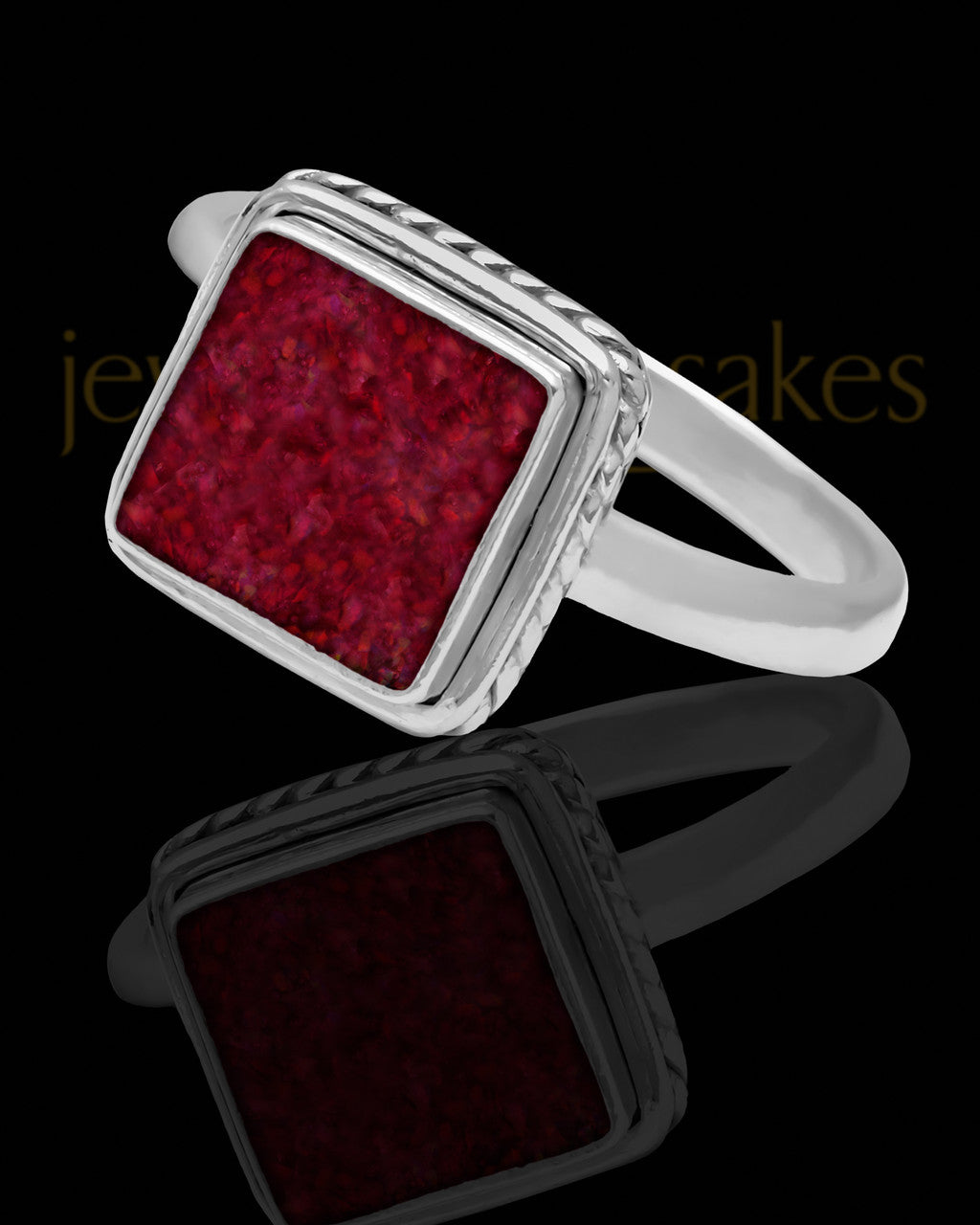 Ladies Calliope Garnet Pearl Opal Silver Ash Ring