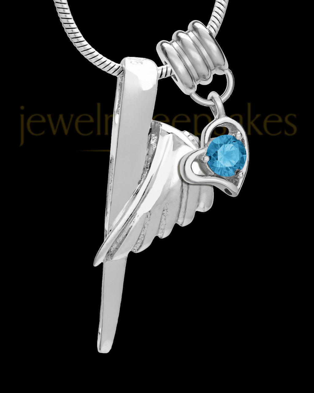 Sterling Silver Grace Cremation Urn Pendant - December