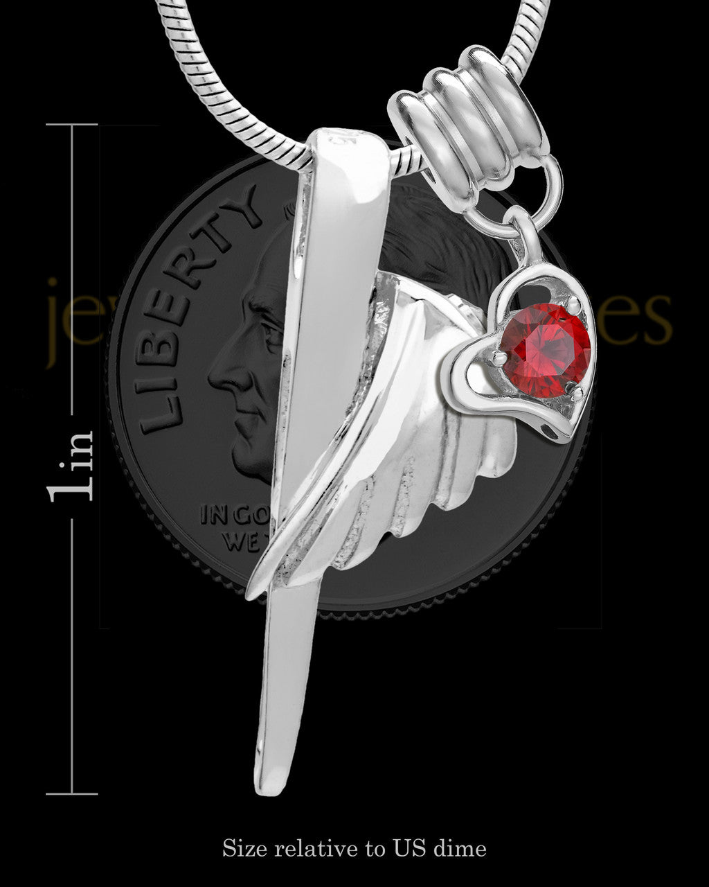 Sterling Silver Grace Cremation Urn Pendant - January