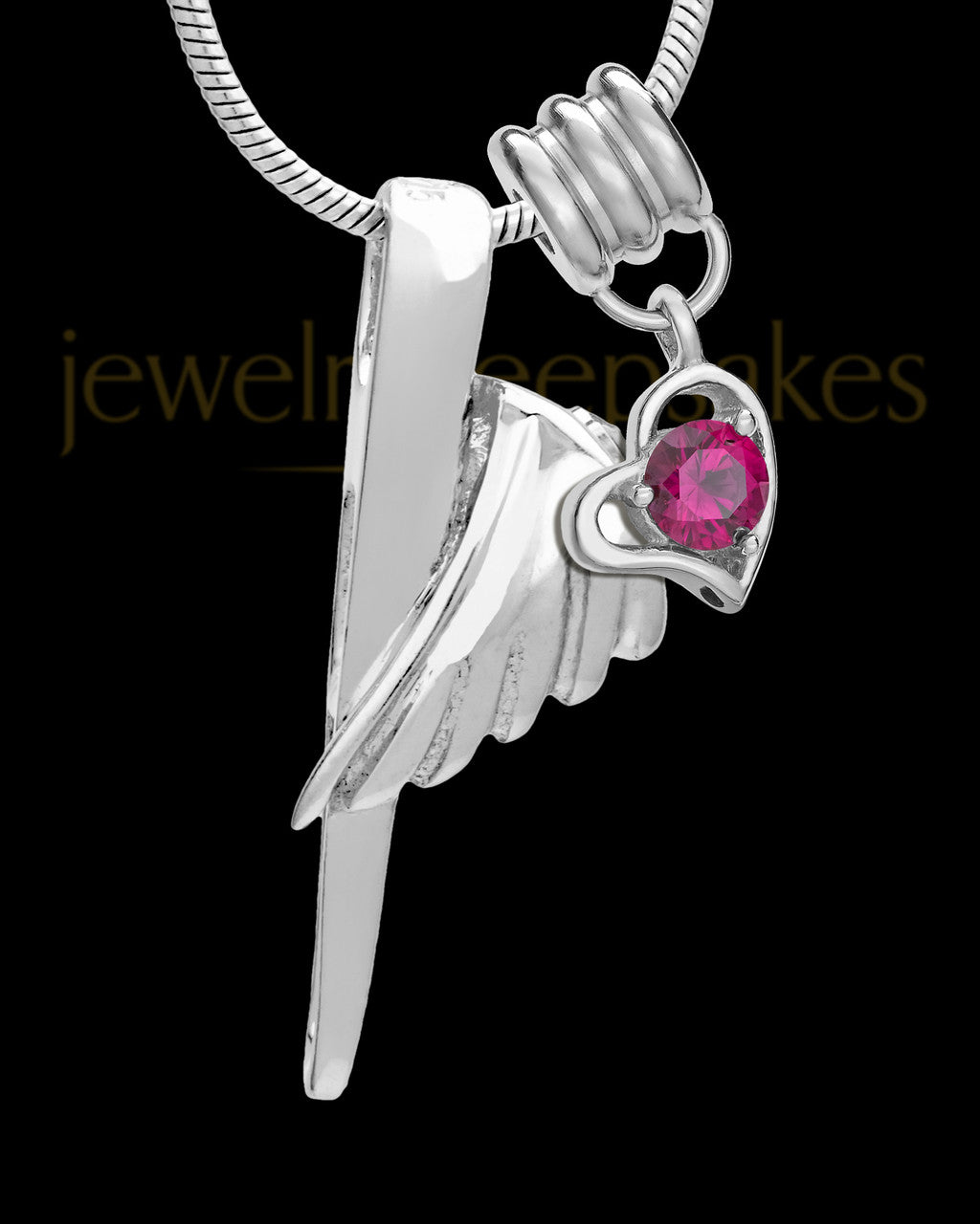 July Sterling Silver Grace Cremation Urn Pendant