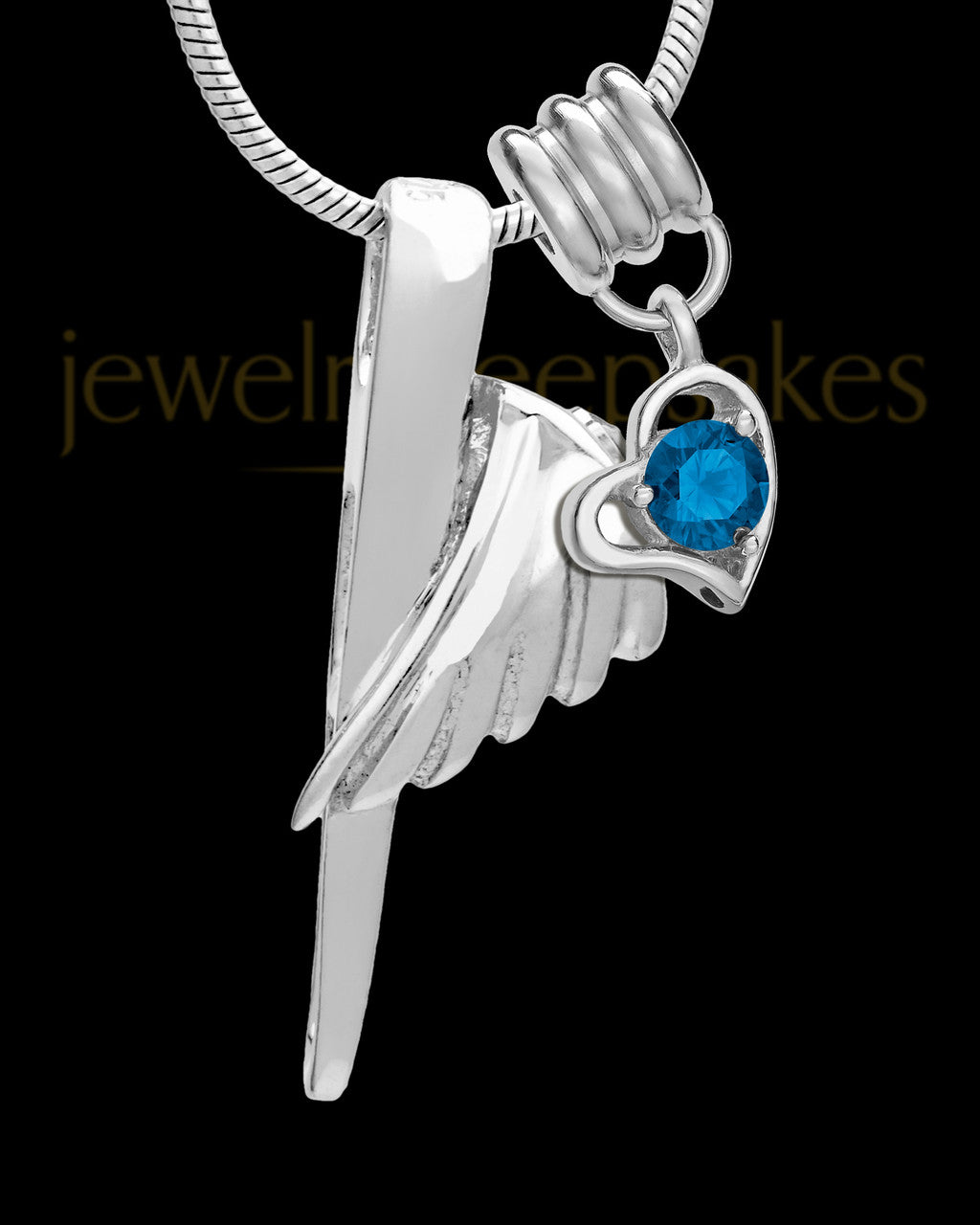 Sterling Silver Grace Cremation Urn Pendant - September