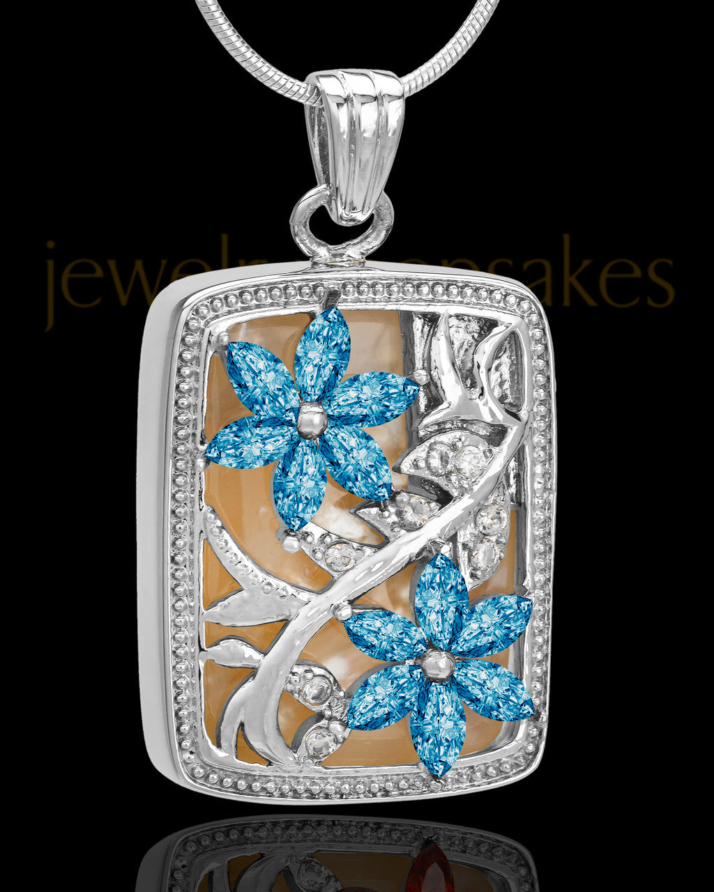 Sterling Silver Blue Spring Garden Memorial Charm
